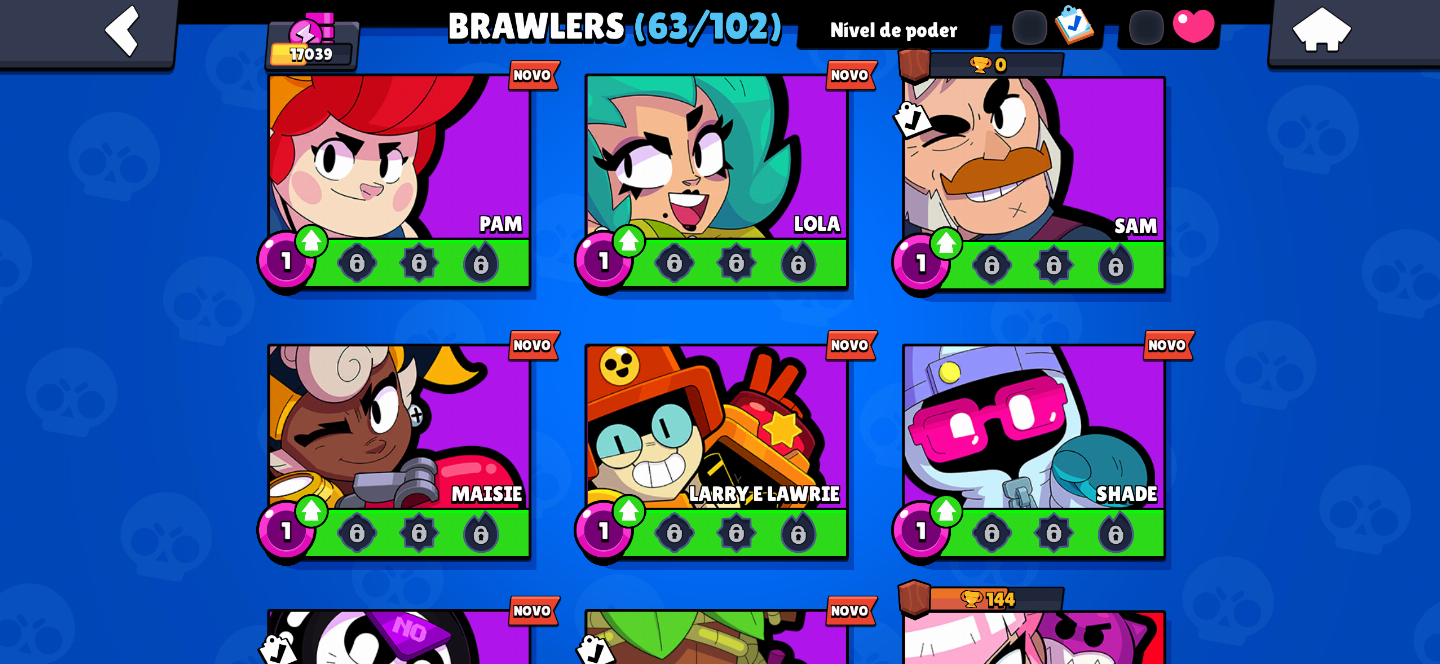 Conta de brawl stars com 1 prestigios e varios brawlers lendários e skins