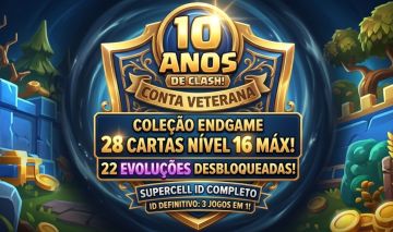 Conta Clash Royale 10 Anos 14k Trofeus (28 Cartas Nv 16, 22 Evos) + CoC 13 etc.