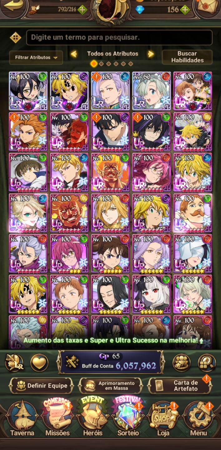 CONTA 7DS GRAND CROSS LR/UR NÍVEL 110 69M GOLD
