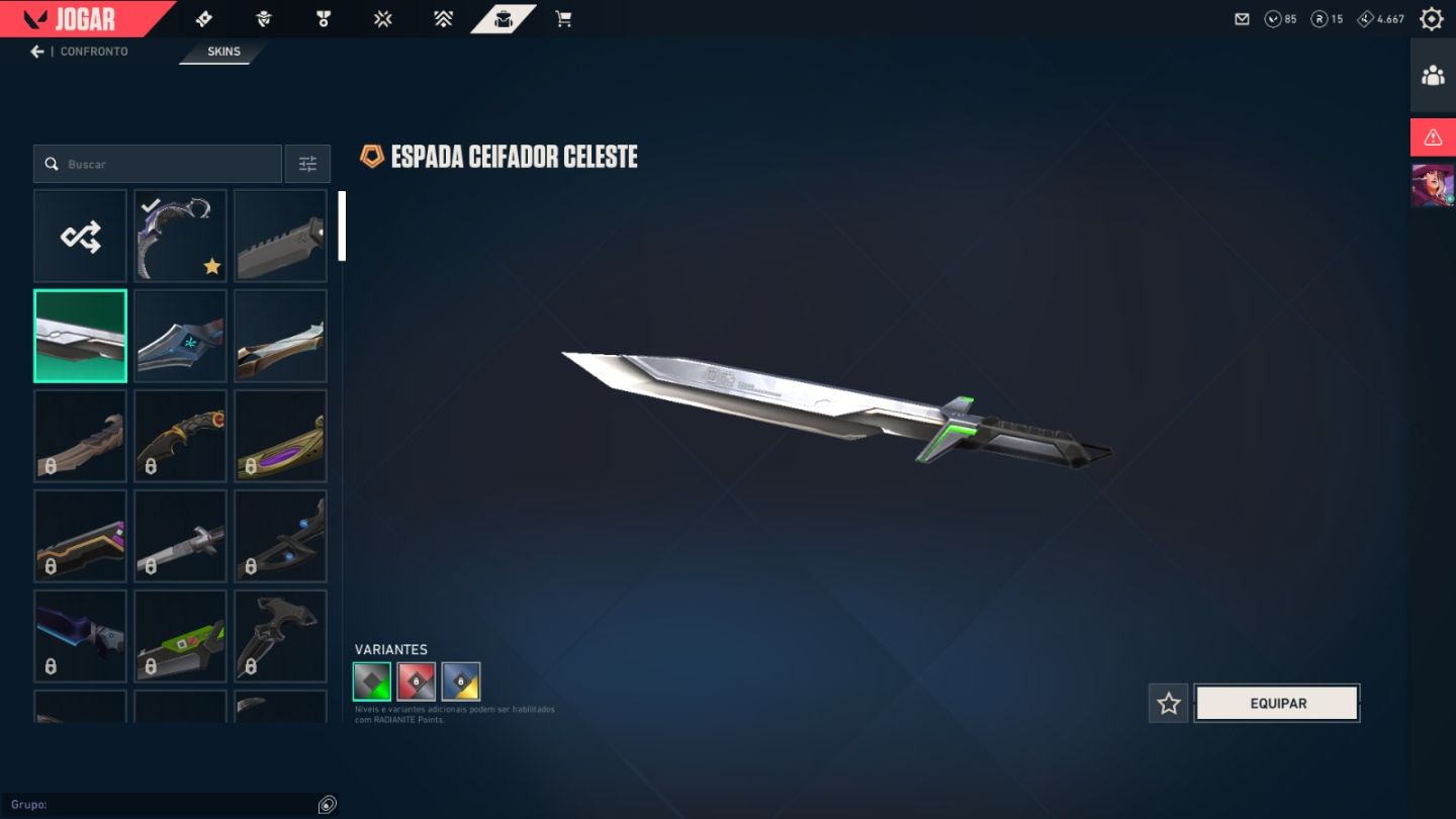 Valorant Nível 67 | Vandal Gaia + Karambit Saqueadora + Phantom pinaculo