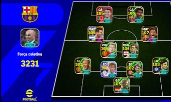 EFootball 3231 Força | Neymar 107 + Messi 106 + CR7 105