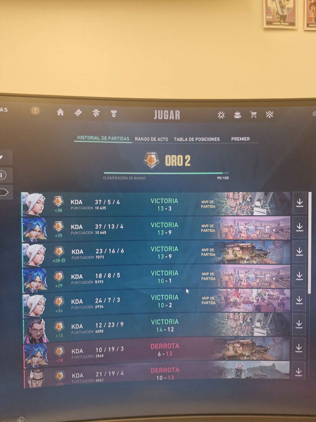 Conta de valorant pea elo ouro 3 com skin de faca, vandal, phantom e spectrre