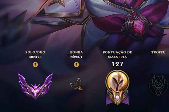 Conta Mestre LoL mmr alto