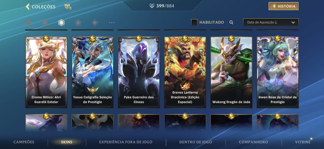CONTA WILD RIFT TOP 1 GWEN MONARCA E LENDA 400 SKINS MUITO RARA