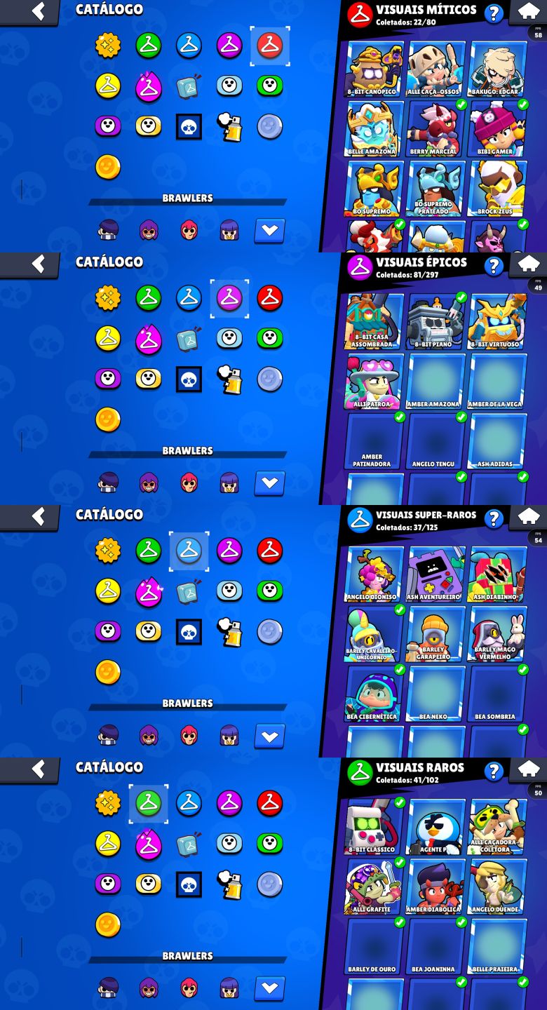 Brawl Stars 37K Troféus | 105 Brawlers | Skins Lendárias + MT Buffies