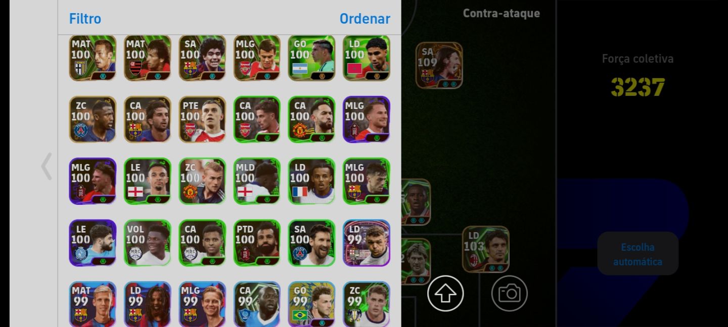 CONTA EFOOTBALL FORÇA COLETIVA 3237 | MESSI 109 + LUIS SUÁREZ + MOURINHO