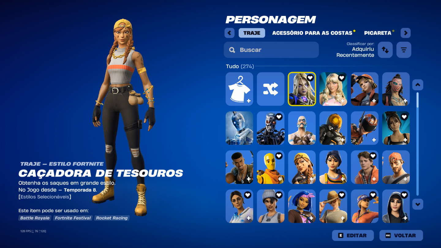 CONTA DE FORTNITE 274 SKINS