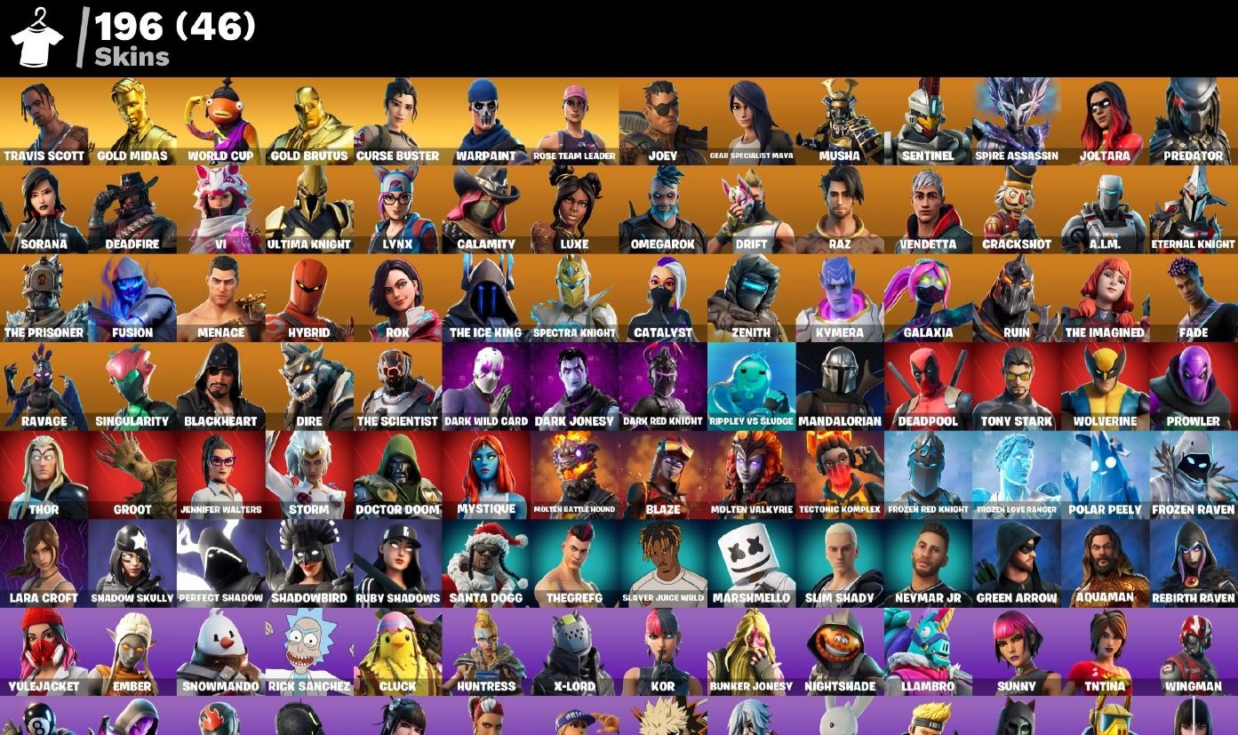 CONTA FORTNITE OG | 196 SKINS | TRAVIS SCOTT | MIDAS | CURSE BUSTER | STW OG e +