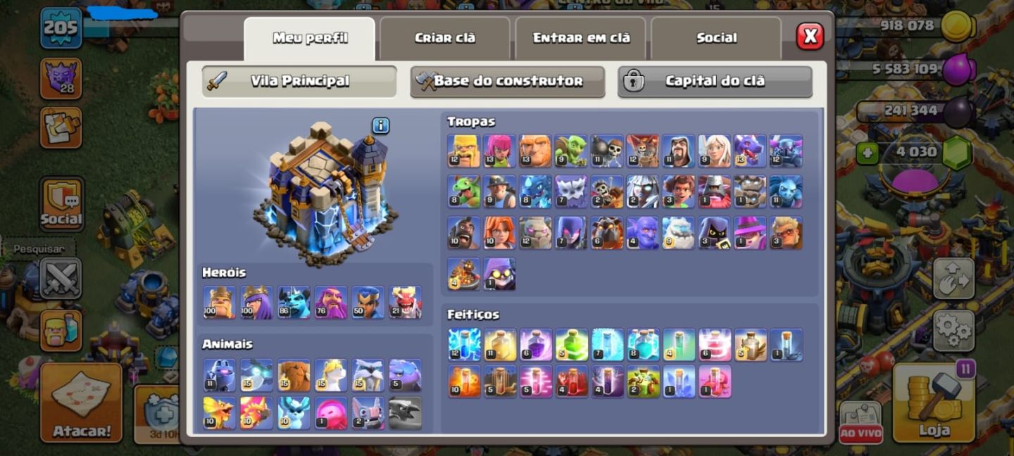 Conta cv 18 "Recente" saiu do cv 17 full,muitas skyns!
