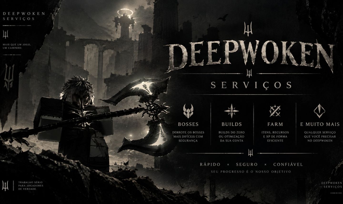 DeepWoken, Max lvl, OAths, Armaduras, Bell, Armas, Relic (MELHOR PREÇO DA GGMAX)