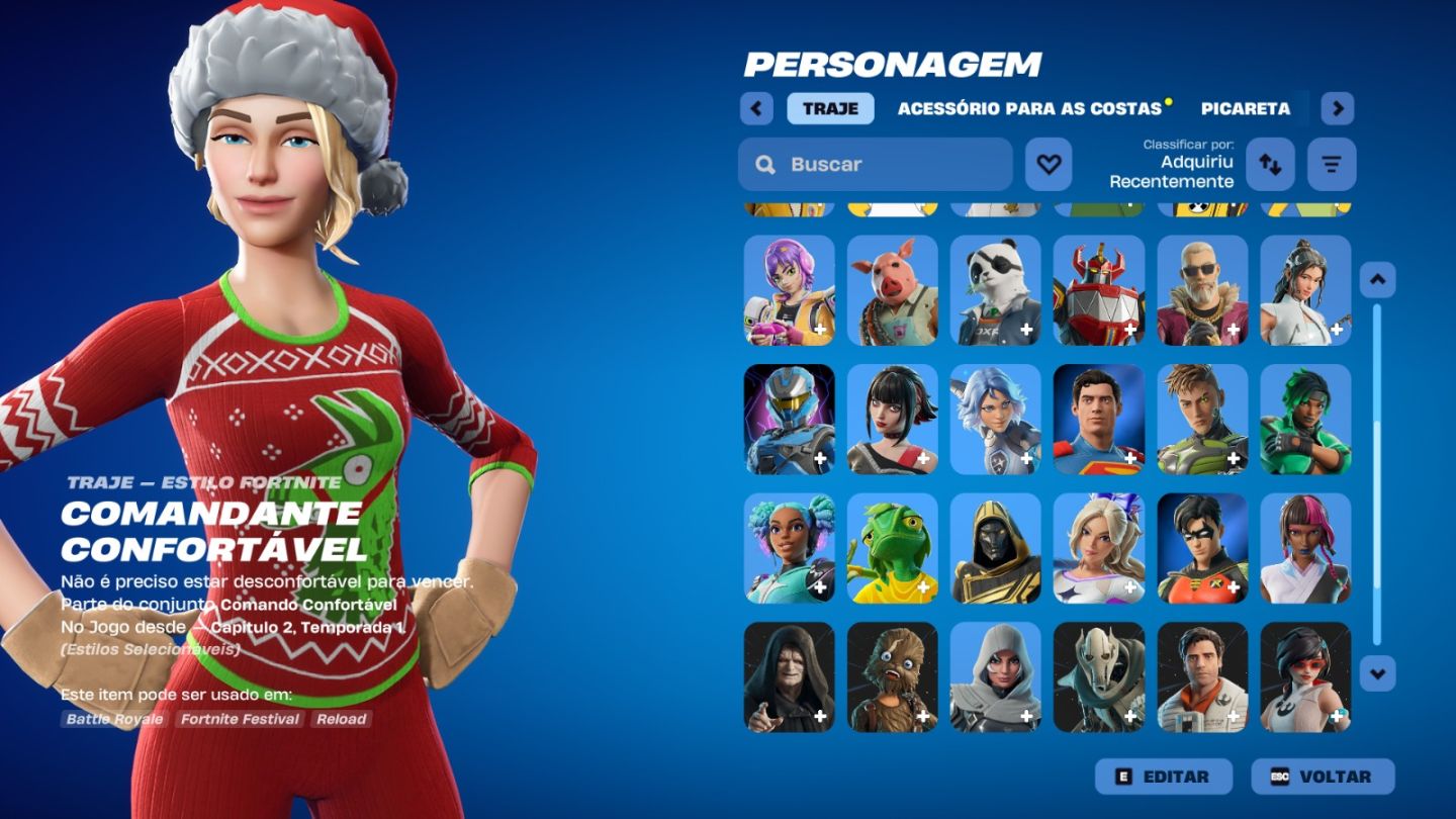 CONTA DE FORTNITE COM 46 SKINS | Cozy Commander | PROMOÇÃO!