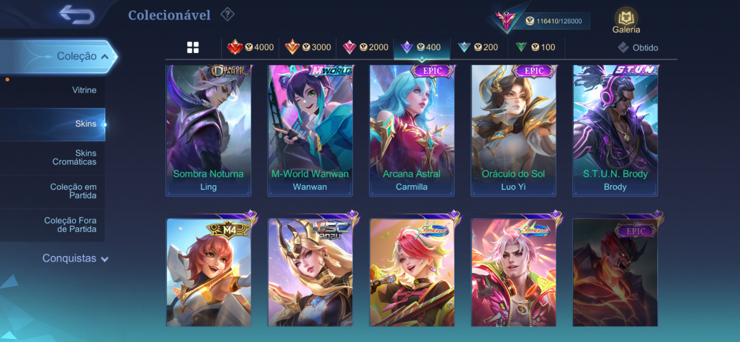 Conta Mobile Legends gemada, main lunox, kagura e leomord.