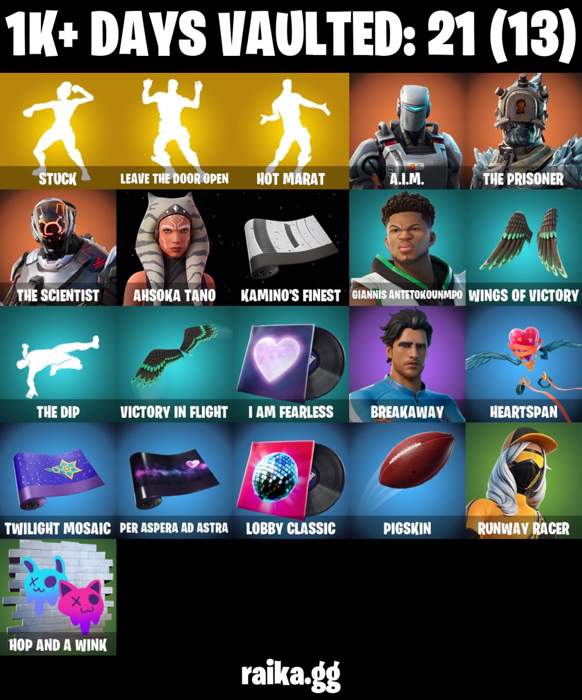 273 skins | OG STW | Blue Team Leader | Gold Midas MUITAS DANÇAS