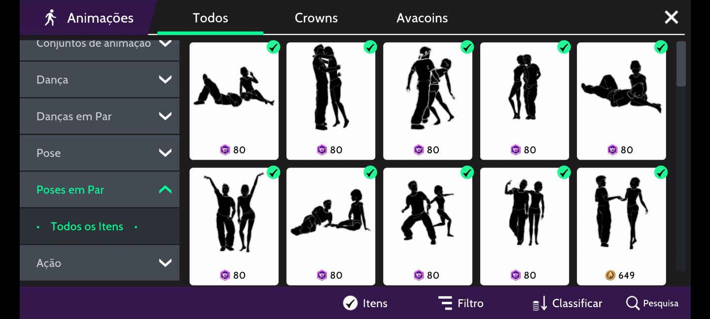 CONTA DE AVAKIN-LIFE UNISSEX Nível 41,E COM BASTANTE ITENS DE CROWNS| descrição