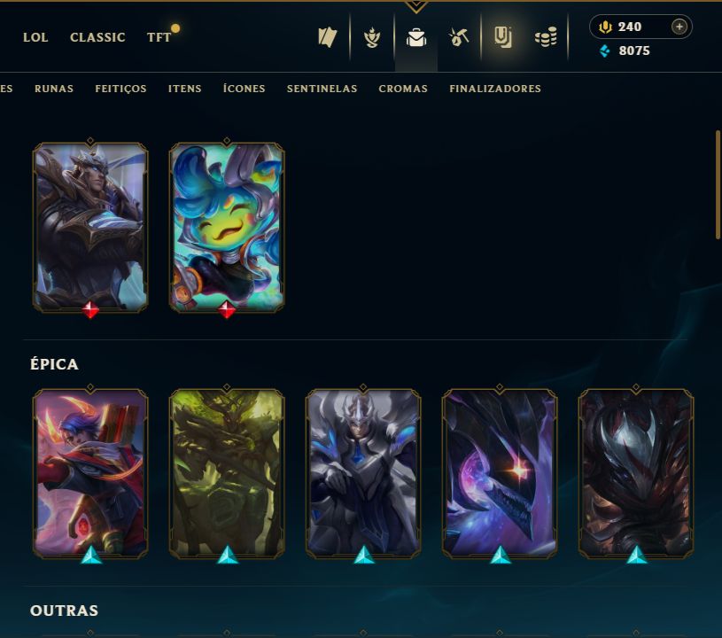 SKIN LENDÁRIA DEUS-REI GAREN + [ OURO 2 COM 75 PDLS ] + [ TROCA NICK ]