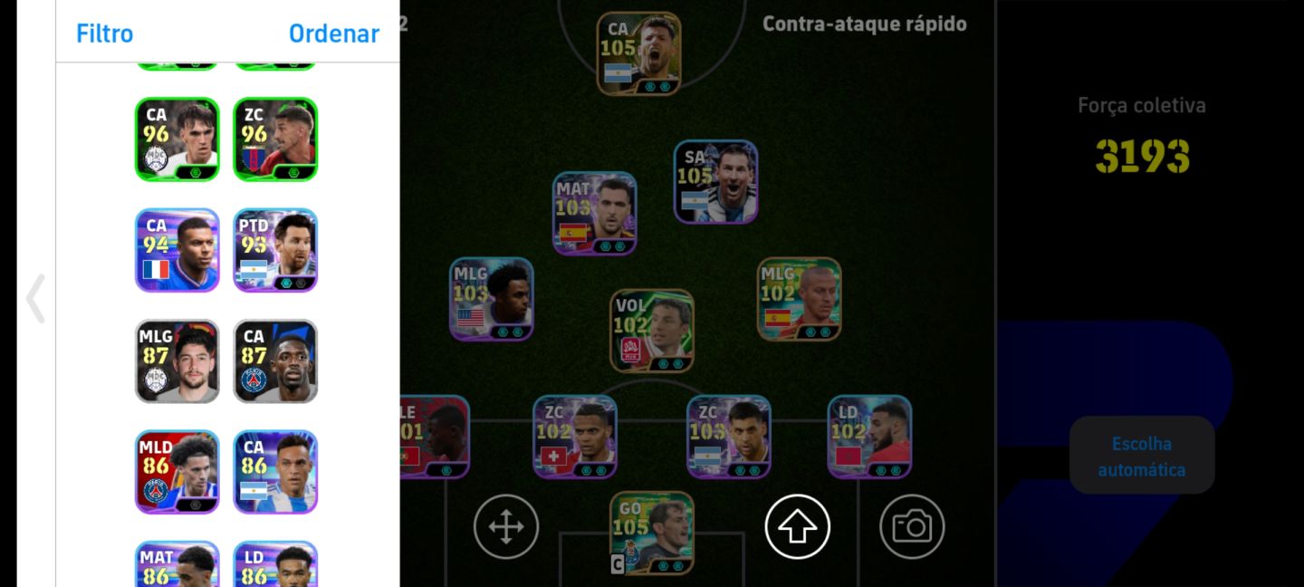 CONTA eFOOTBALL SUPER UPADA | ELENCO FORTE MUITOS CRAQUES