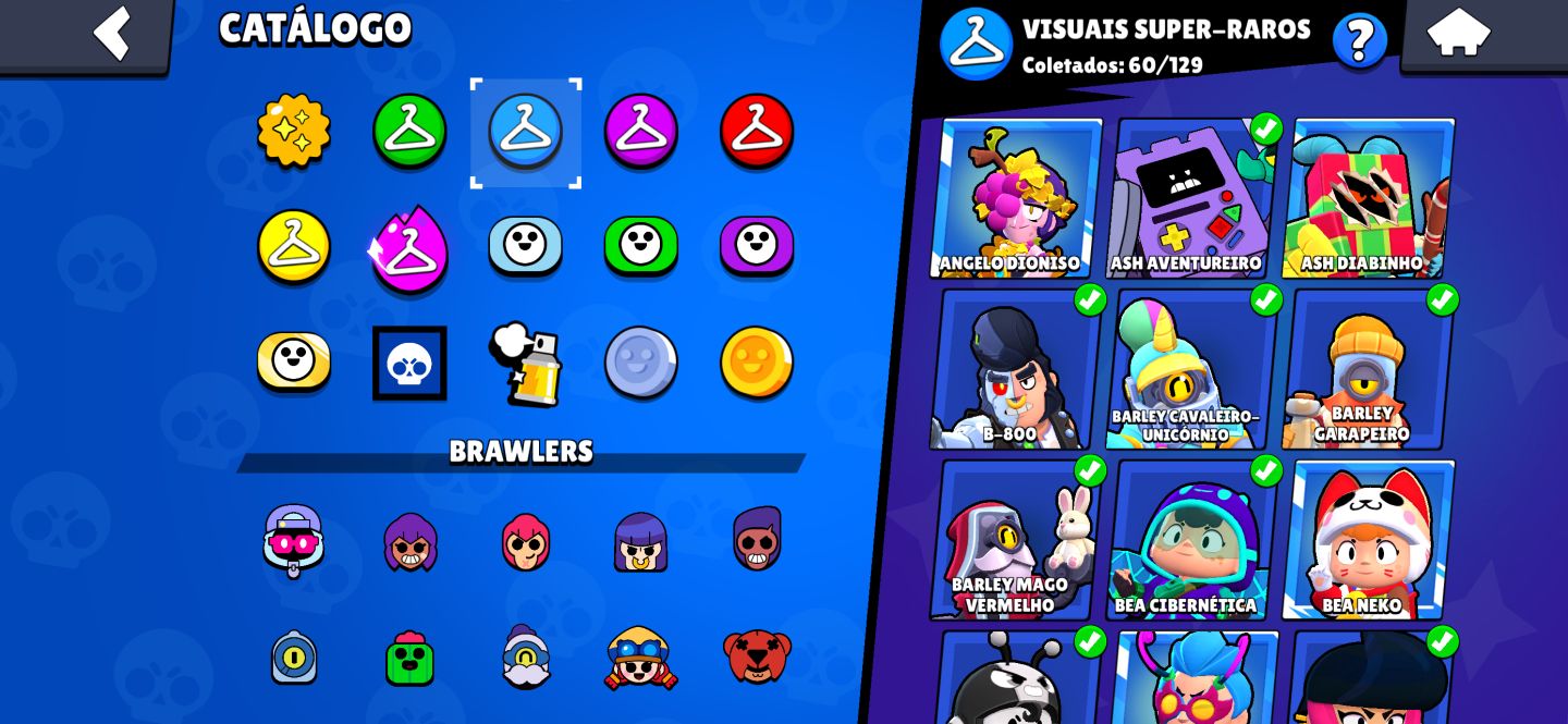 CONTA BRAWL STARS À VENDA 81K TROFÉUS + 300 SKINS Criada 2019