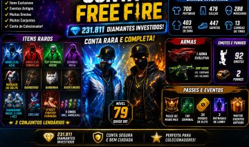 CONTA DE FREE FIRE MUITO GEMADA