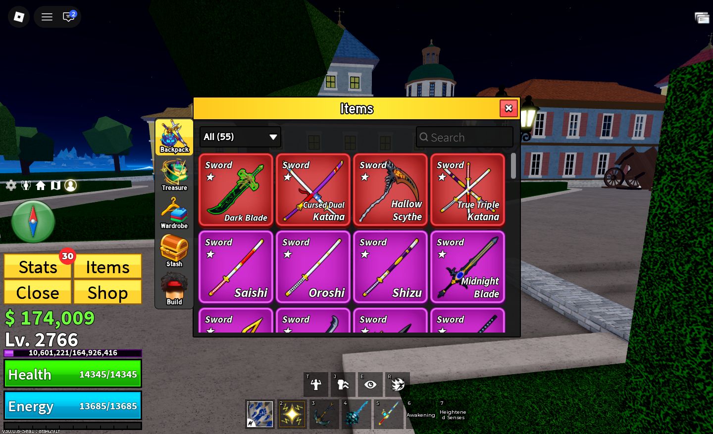 Conta Blox Fruits level máximo