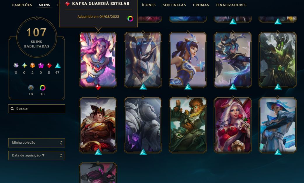 Conta 2021 - 107 Skins