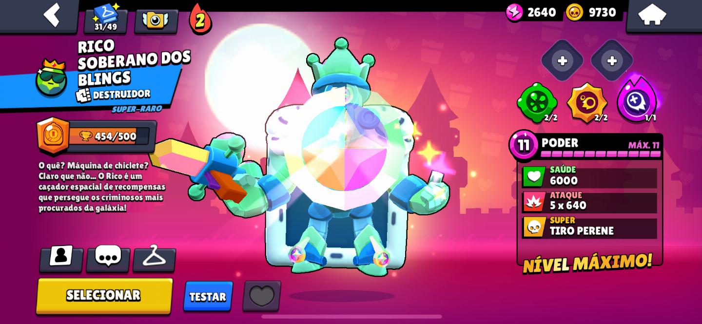 Conta de Brawl Stars muito rara com 92 Brawlers, 16 Hipers e 21 leves max