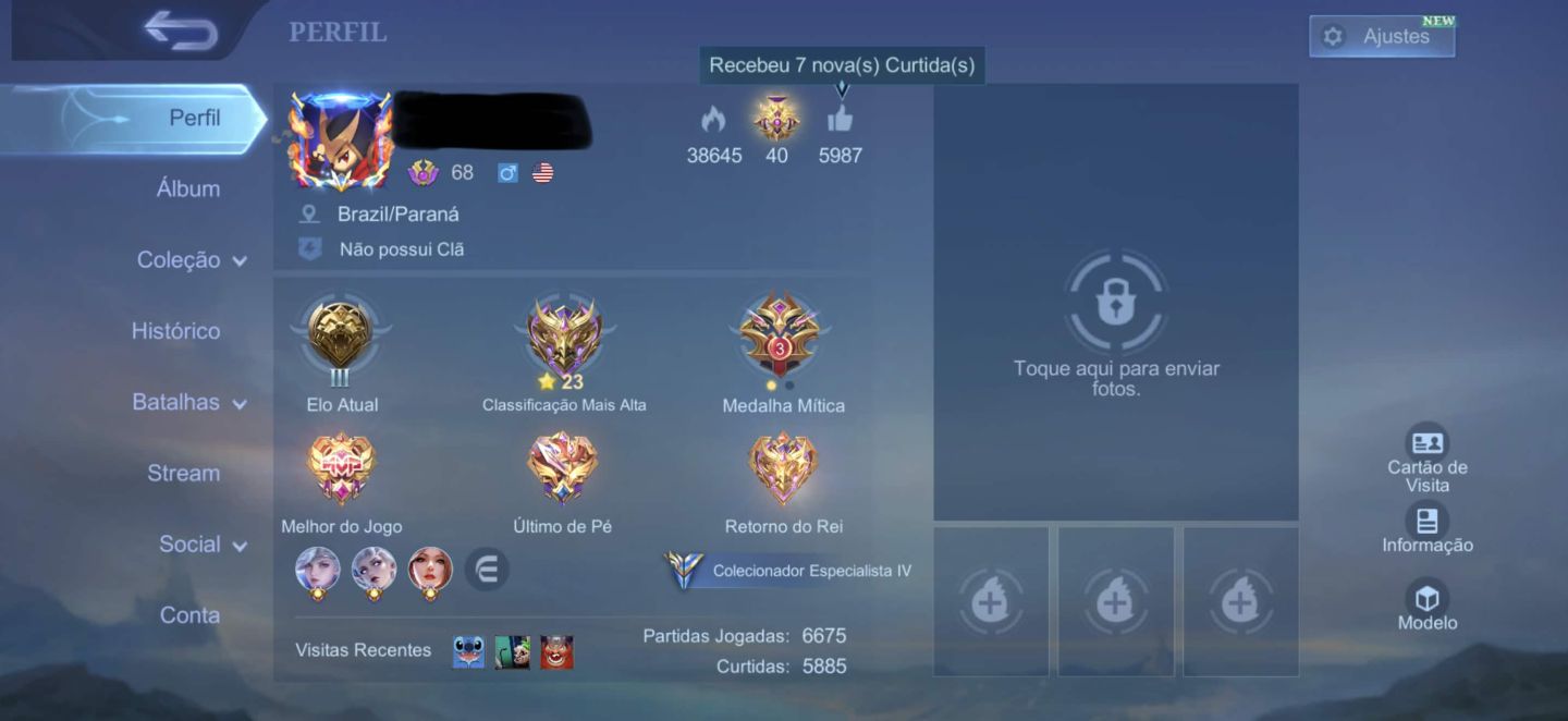 Conta Mobile Legends Com 163 Skins Especialista IV