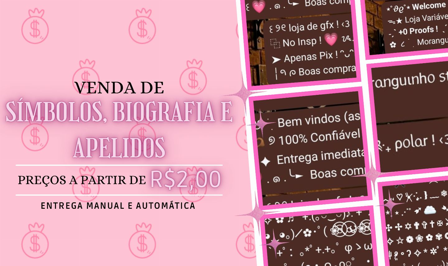 Símbolos | Apelidos Estilizados | Biografias Personalizadas