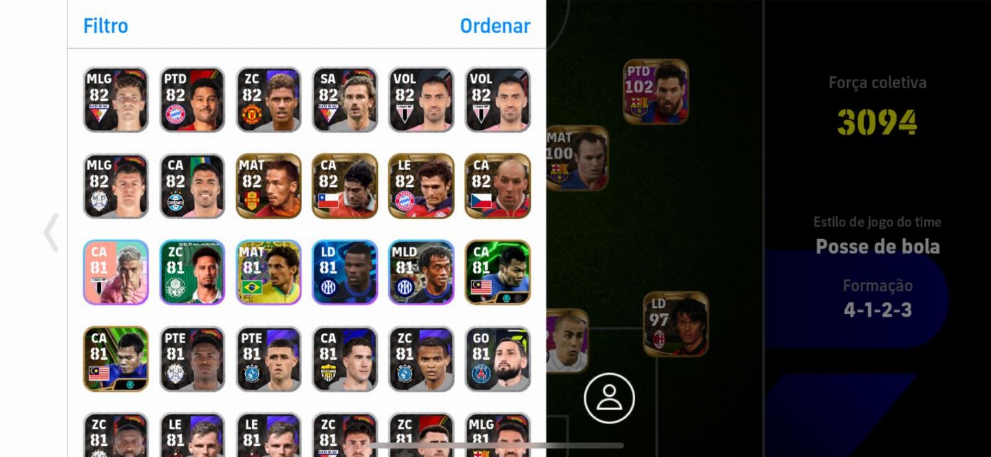 CONTA EFOOTBALL MUITO ANTIGA COM RONALDINHO