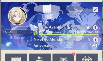 Conta Genshin ar60 34t5 limitados + Aloy