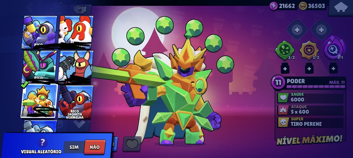 CONTA BRAWL STARS TOP 73K COM VÁRIAS SKINS LIMITADAS