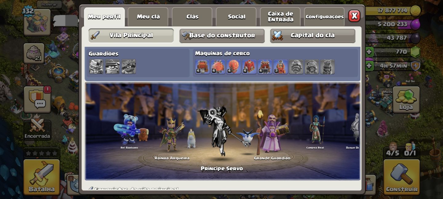 CONTA CLASH OF CLANS CV14 BEM UPADA FULL ACESSO