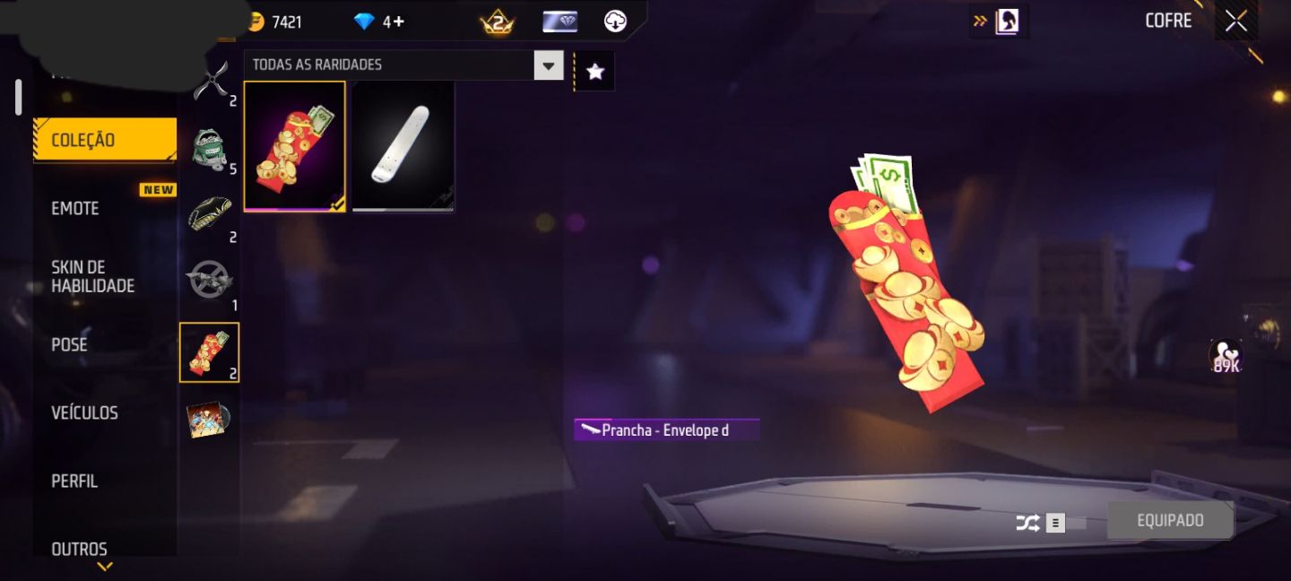 CONTA COM NARUTO + KAKASHI + HINATA + M4A1 DO NARUTO + 7 EMOTES + BIO (SEU EMAIL