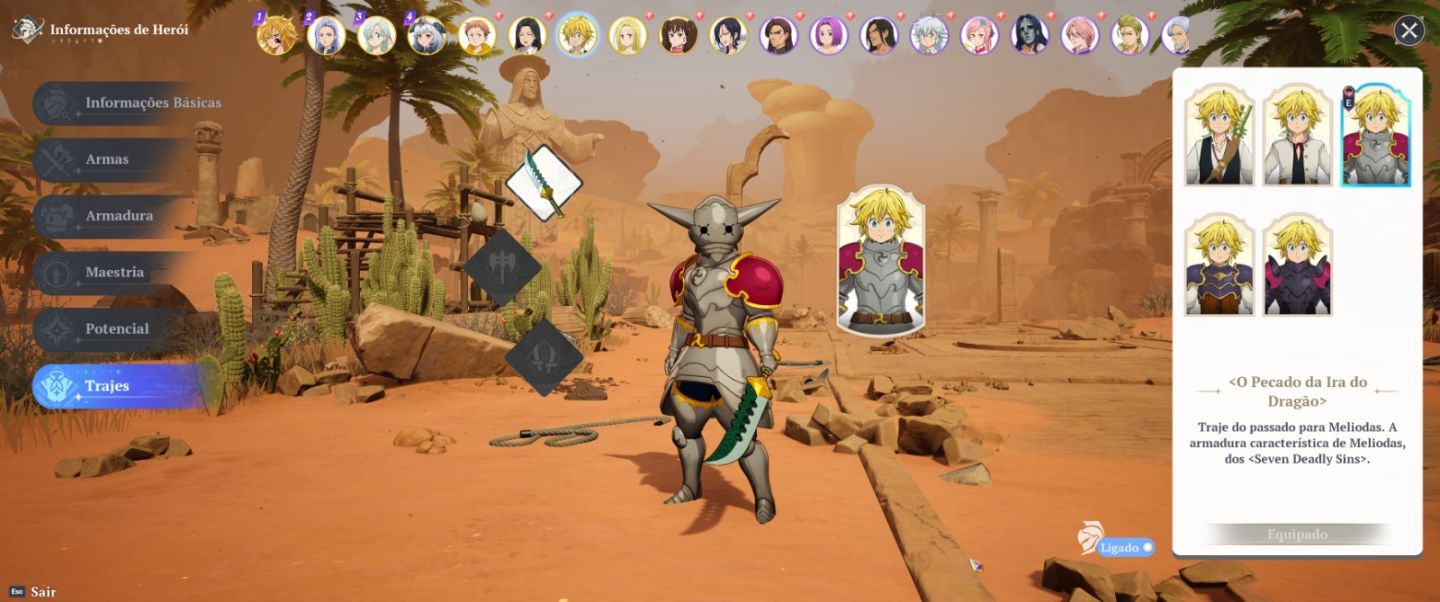 CONTA TOP ENDGAME DERIERI P10 +150K DE CRISTAL - 7DS - THE SEVEN DEADLY SINS