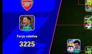Conta muito boa efootball com 3232 de força coletiva com vários jogadores bons