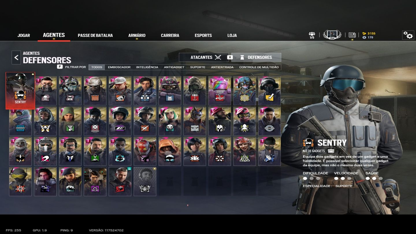 CONTA RAIMBOW SIX COM MUITA COISA LVL264