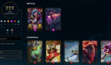 Conta League of Legends | Nível 260 | 222 Skins | Full Access