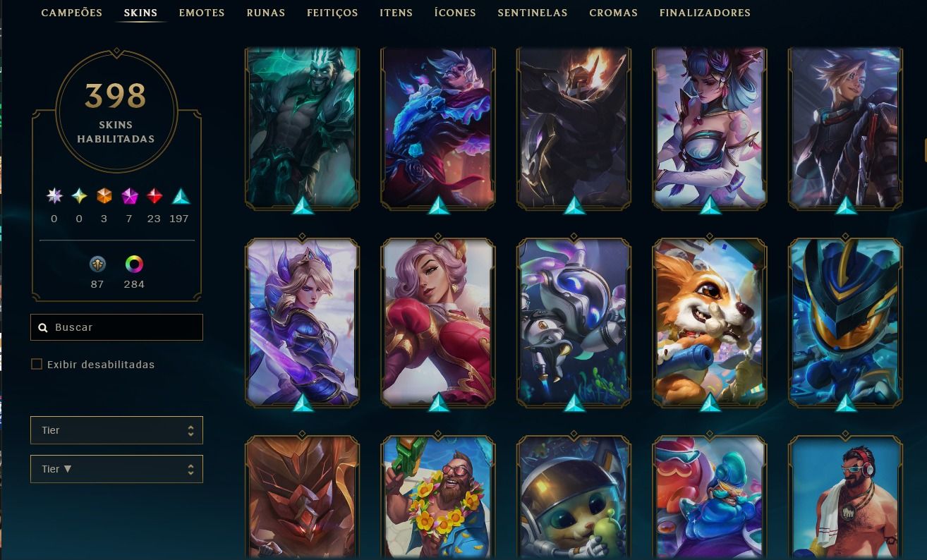 Conta lol 441 skins, diamante 2