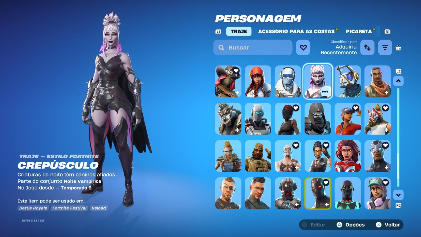 Conta Og com a Temporada 4,5,6,7,2 Full com Mais de 100 Skins