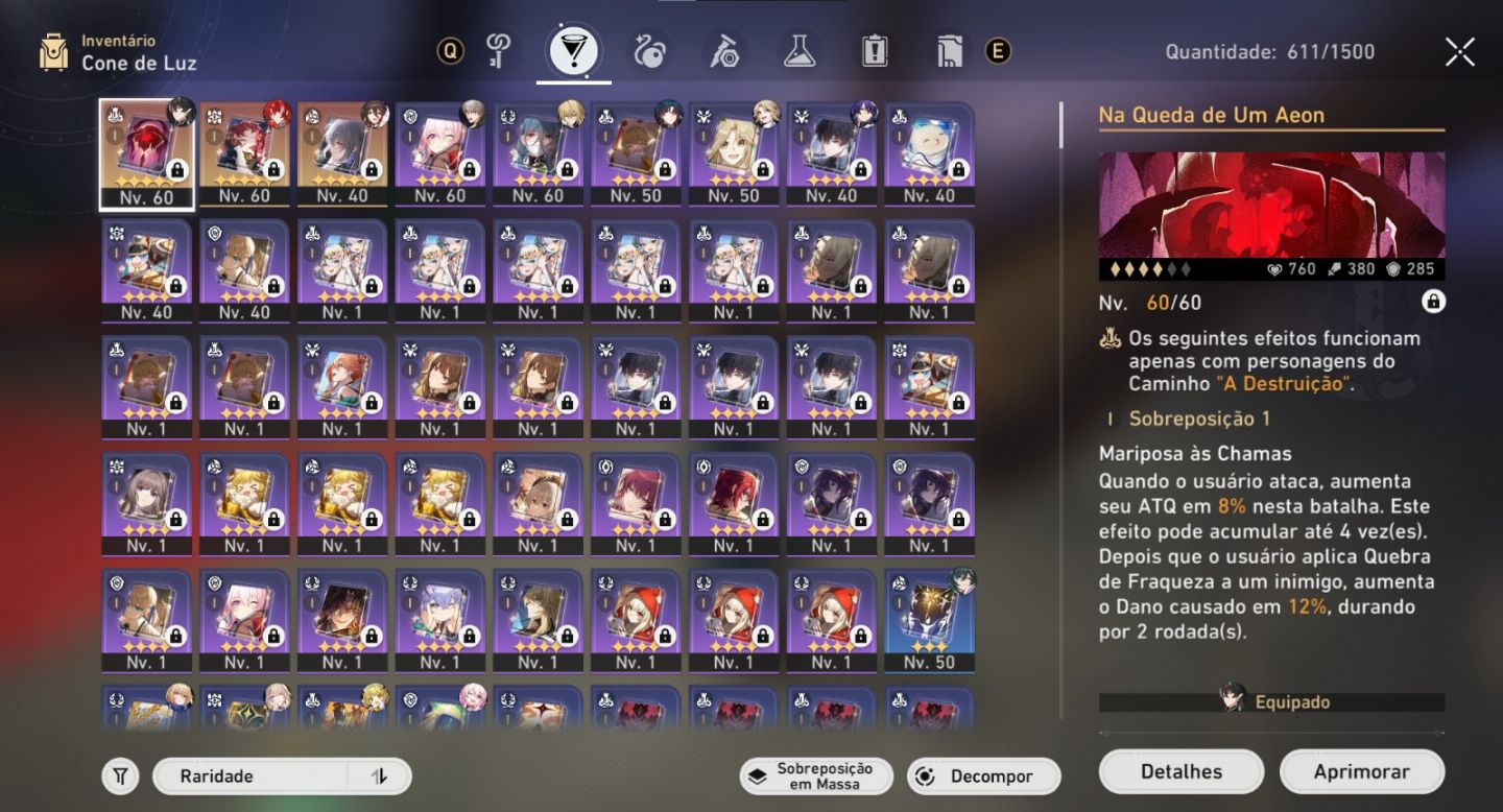 Conta Genshin AR50 + Honkai Star Rail AR59 - SEM VINCULOS
