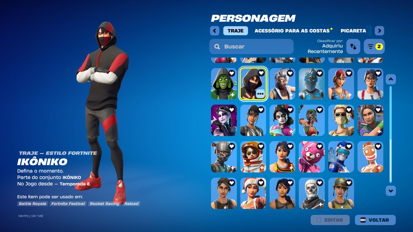 CONTA FORTNITE | 199 SKINS | TRAVIS SCOTT + IKONIK + GLOW