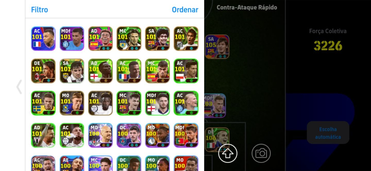 CONTA EFOOTBALL BRABA DO RODRI 107 + SAKA 103 | 7 PAGOS | 400 MOEDAS NO iOS!