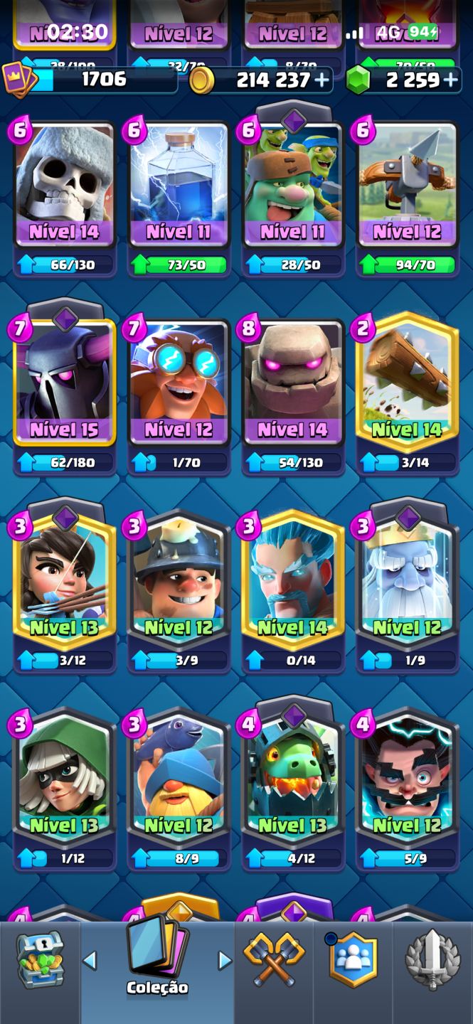Conta Clash royale 12.600 troféus GEMADA