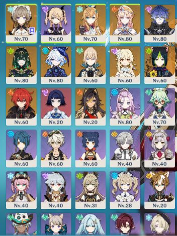 Conta Genshin Impact - 10 personagens T5 + selecionáveis de aniversário!