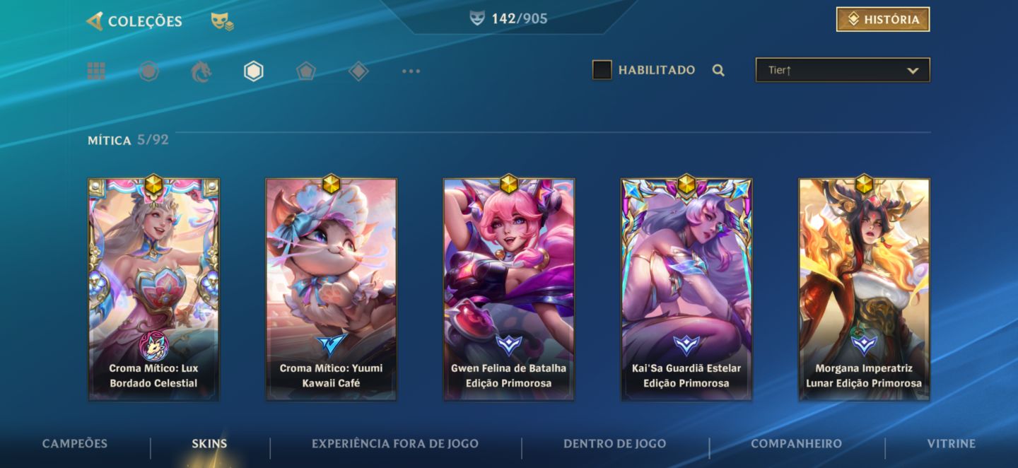 Conta wild rift feminina lvl 120