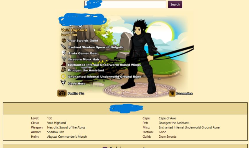 CONTA AQW LEVEL 100, (ENDGAME COMPLETO)
