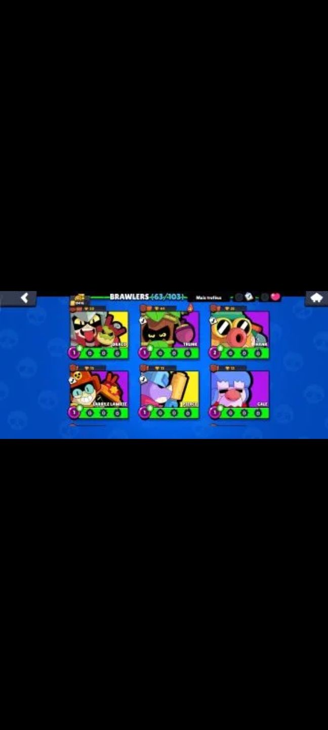 CONTA DE BRAWL STARS COM MUITOS TROFEUS E SKINS LENDARIAS