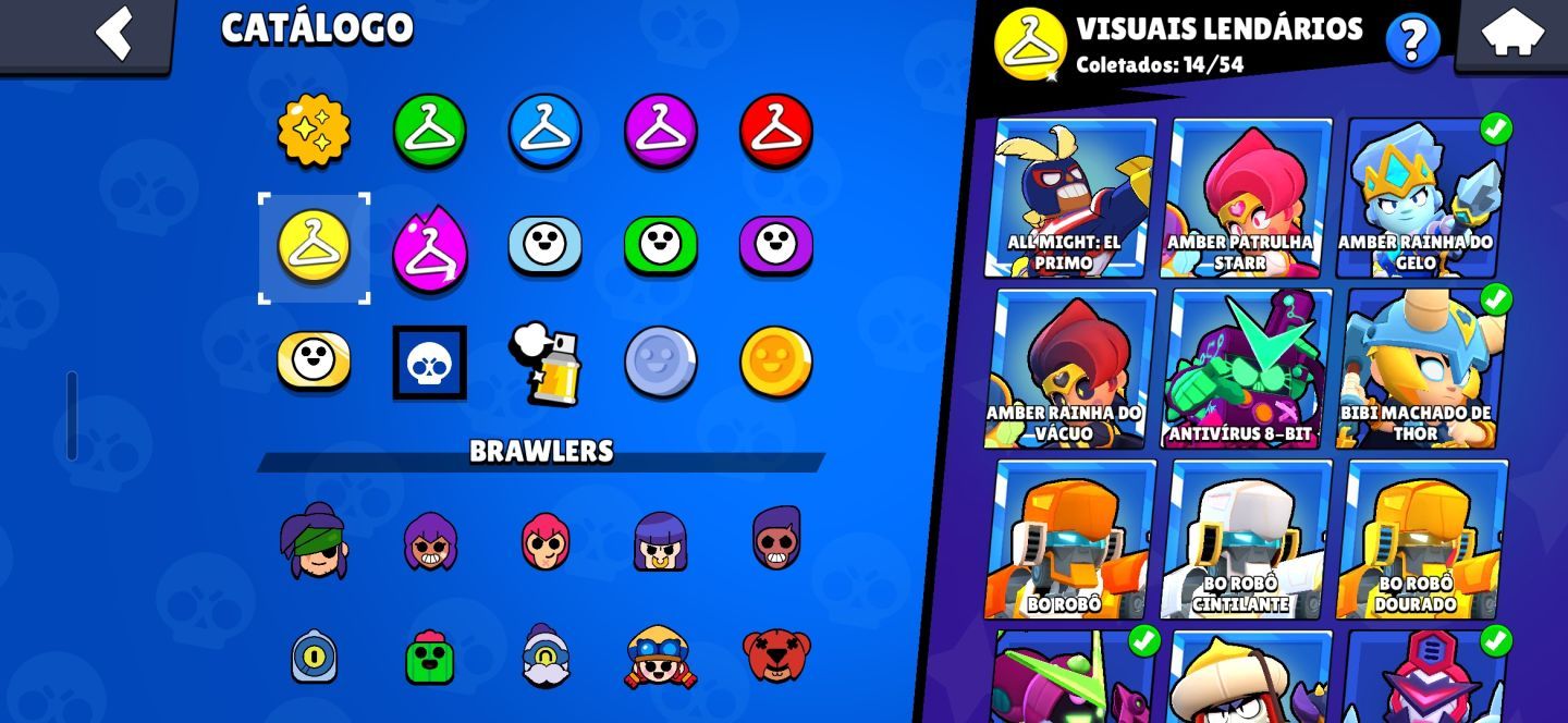 Conta Brawl Stars 75k + Clash Royale 10k