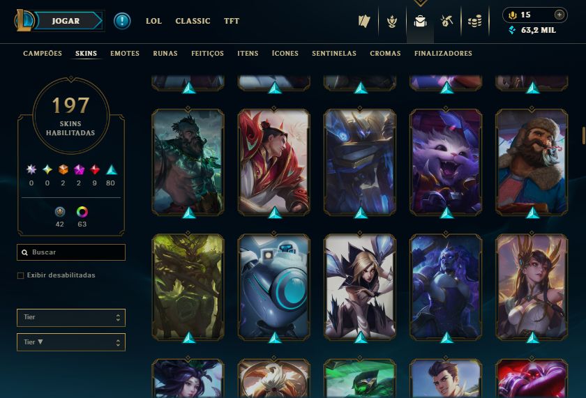 [HandLevel] Lv 700+Gold 3+MAIN MIDLANER+197 Skins/Icones Antigos 2013+KATARINA