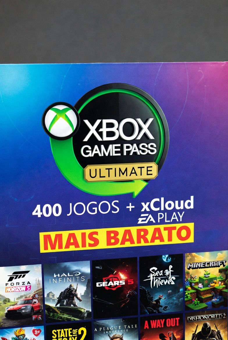 XBOX GAME PASS ULTIMATE + XCLOUD ILIMITADO + 400 JOGOS