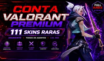 Conta Valorant Rara 111 Skins, Bundles Onetap/Champions/Kuronami, Full Agentes